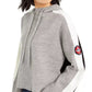 Tommy Hilfiger Women's Wide-Sleeve Cropped Hoodie Gray Size Small