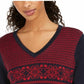 Tommy Hilfiger Women's Fair Isle Ivy Cotton Sweater Blue Size Extra Large