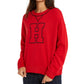 Tommy Hilfiger Women's Crewneck Varsity Sweater  Red Size Extra Large