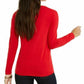 Tommy Hilfiger Women's Studded Argyle Cotton Sweater Red Size X-Large