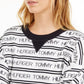Tommy Hilfiger Women's Logo-Striped Sweater White Size X-Large