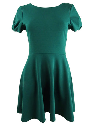 Speechless Juniors' Skater Dress Evergreen Size Medium