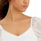 Crave Fame Juniors'  Ruched Mesh Top White Size Large