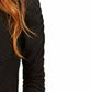 Crave Fame Juniors' Ruched Textured Top Black Size Medium