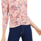 Crave Fame Junior's Ruched Floral Top Pink Size Large