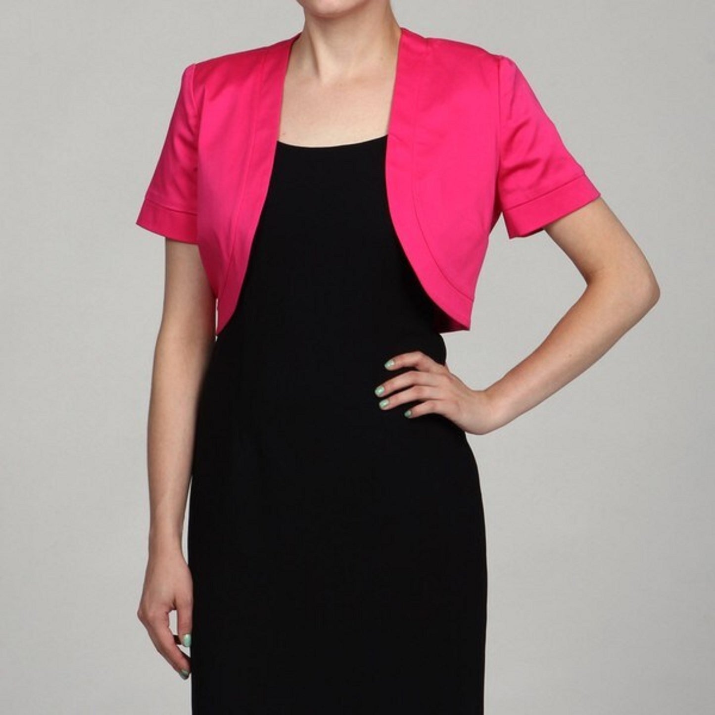 Jessica Howard Women's Bolero Cardigan Pink Size X-Large