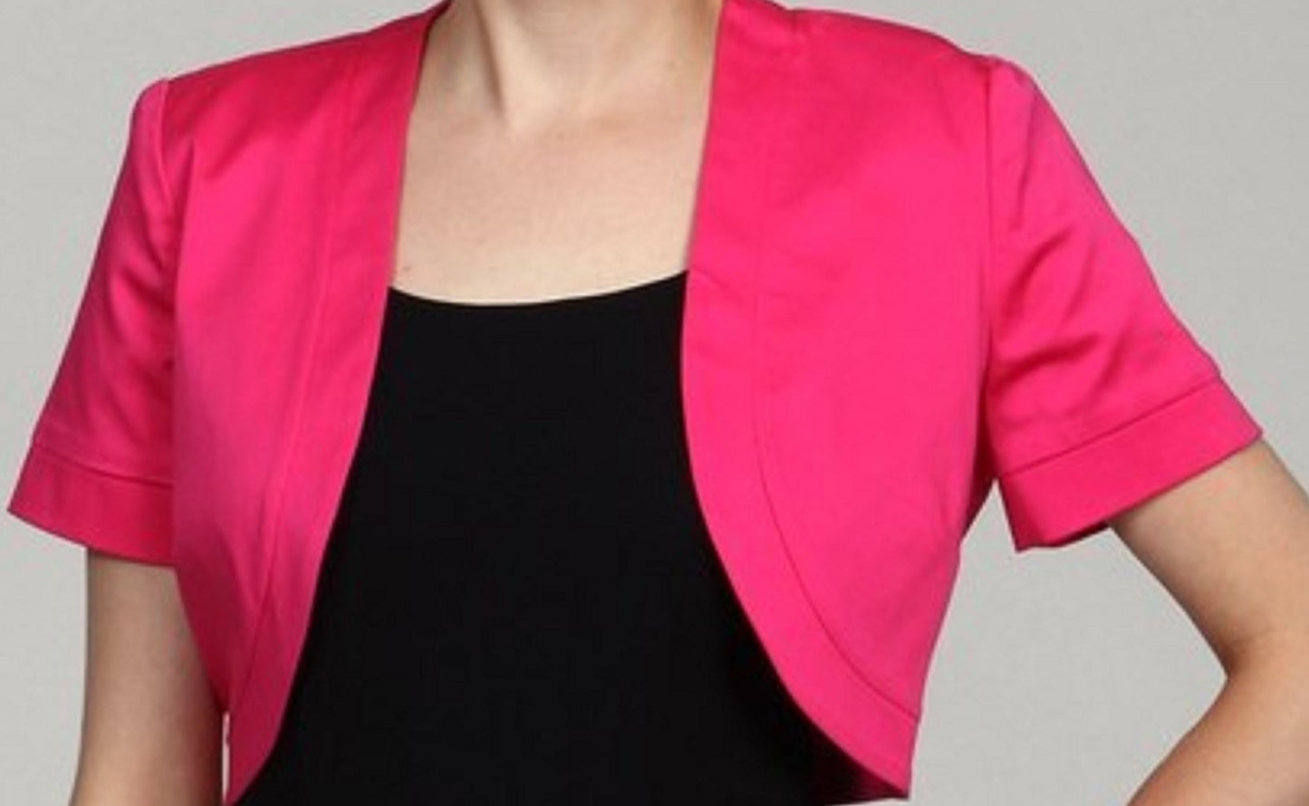 Jessica Howard Women's Bolero Cardigan Pink Size X-Large