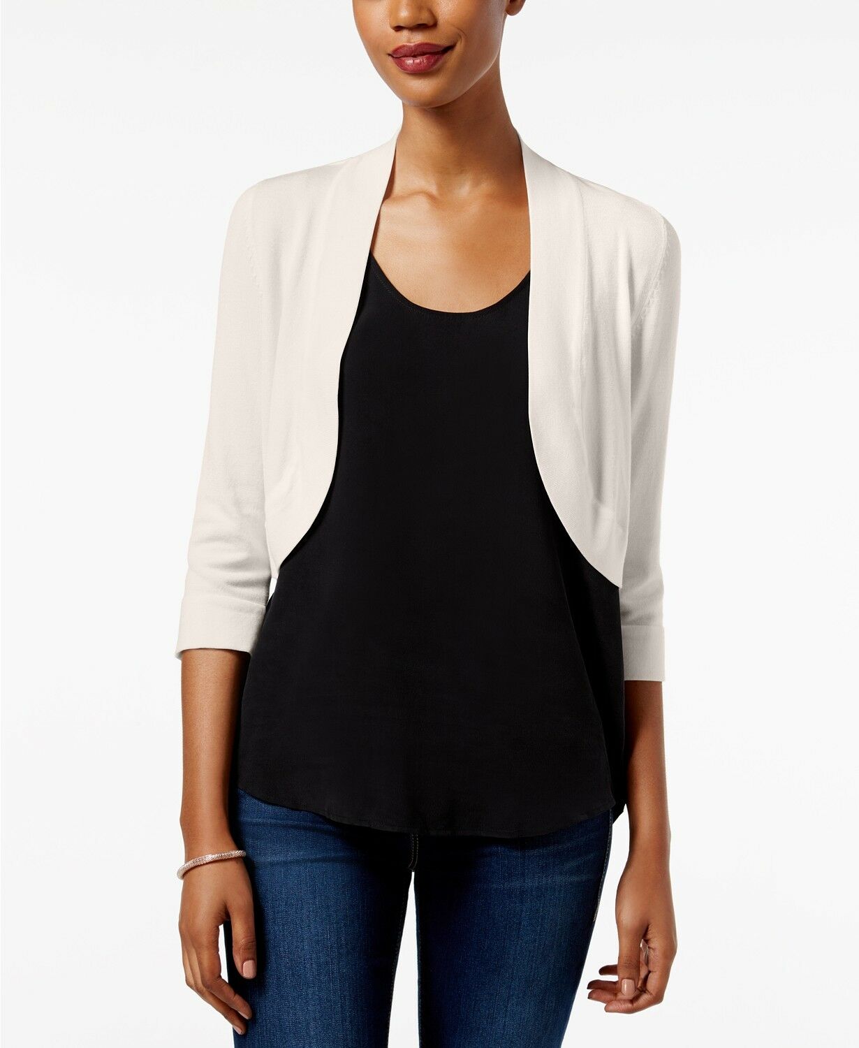 Jessica Howard Women's Bolero Cardigan White Size Medium