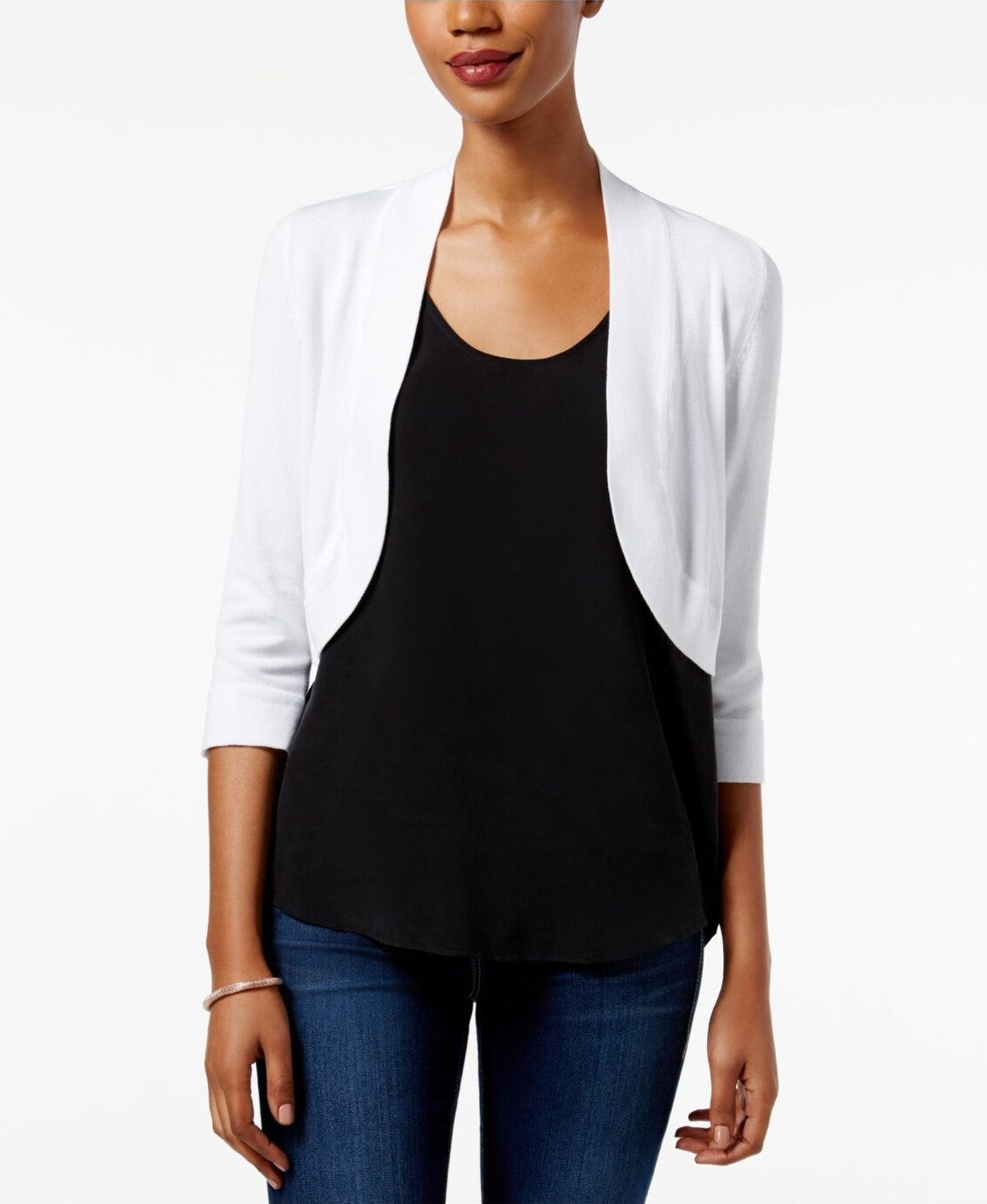 Jessica Howard Women's Bolero Cardigan Natural Size Small