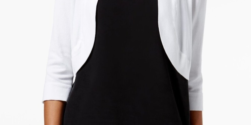 Jessica Howard Women's Bolero Cardigan Natural Size Small