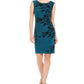 Jessica Howard Women's Petite Velvet-Flocked Dress Bkn Size 14P