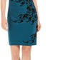 Jessica Howard Women's Petite Velvet-Flocked Dress Bkn Size 14P