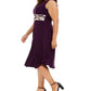 Jessica Howard Women's Plus Size Ruched-Waist Dress & Floral-Print Jacket Purple Size 16W