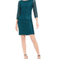 Jessica Howard Women's Sequined Lace Shift Dress Hun Size 16