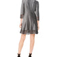 Jessica Howard Women's Metallic Illusion-Trim Dress Silver Size 4P