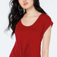 Crave Fame Juniors' Lace-Back Top Red Size Large