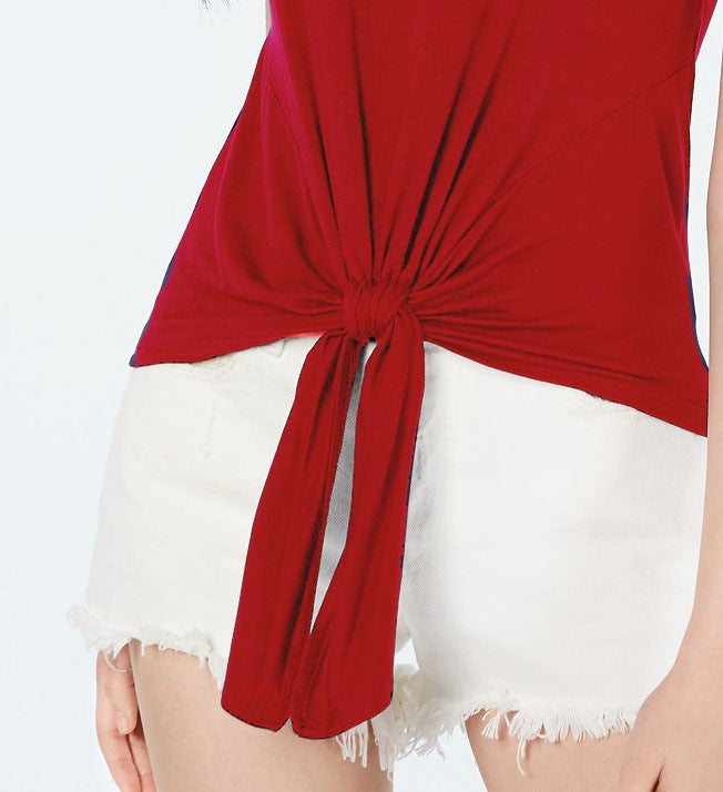 Crave Fame Juniors' Lace-Back Top Red Size Small