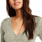 Crave Fame Juniors' Cozy Rib-Knit Top Green Size Small
