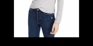 Crave Fame Juniors' Cozy Twist-Front Turtleneck Top Silver Size Small