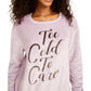 Love Tribe Juniors' Too Cold To Care Plush Sweatshirt  Purple Size Extra Large