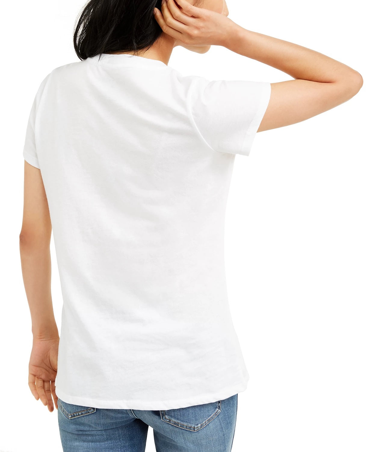 Love Tribe Junior's Just Smile T-Shirt White Size X-Large