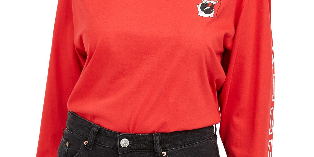 Disney Juniors' Minnie Mouse Graphic T-Shirt Red Size Small