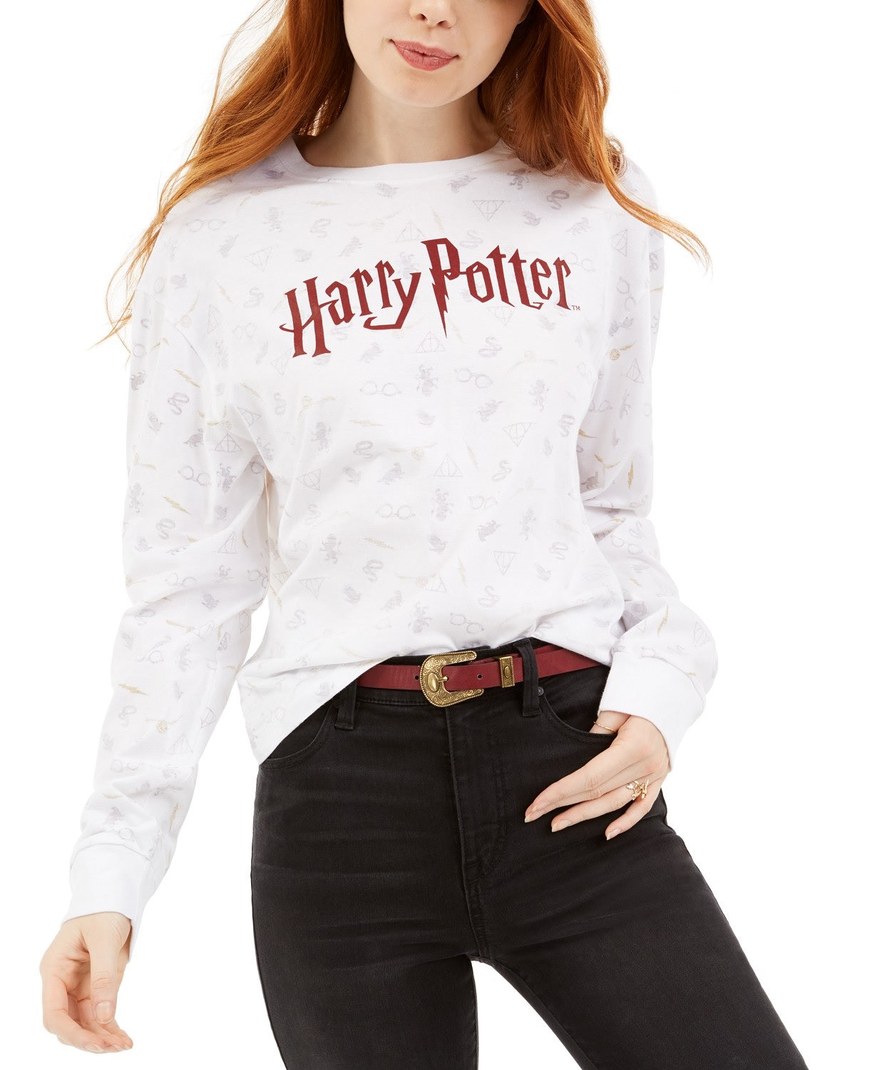 Warner Brothers Juniors' Harry Potter Graphic T-Shirt White Size Extra Small