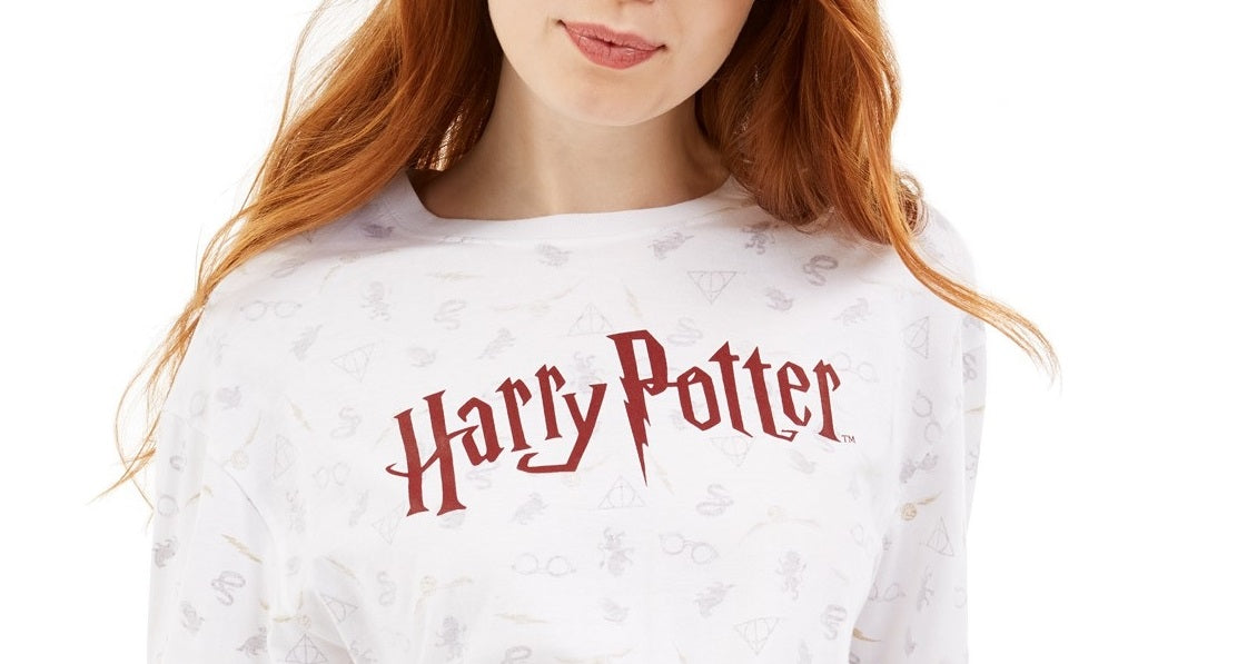 Warner Brothers Juniors' Harry Potter Graphic T-Shirt White Size Extra Small