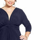 Love Squared Women's Trendy Plus Size Sleeveless Knotted Maxi Dress Cobalt Size 1X