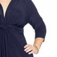 Love Squared Women's Trendy Plus Size Sleeveless Knotted Maxi Dress Cobalt Size 1X