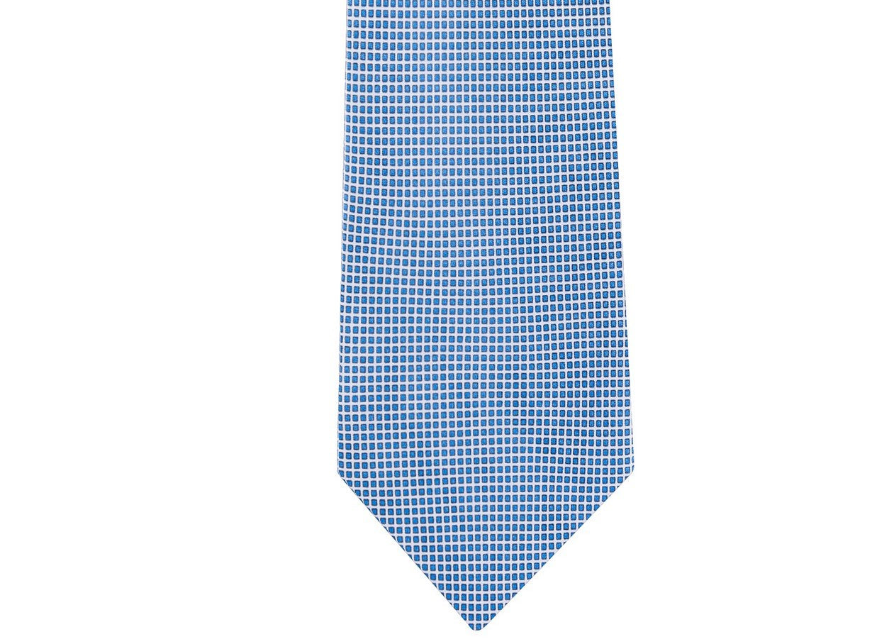 Calvin Klein Men's Micro Squares Skinny Silk Tie Navy Size Regular