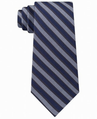 Calvin Klein Men's Classic Stripe Silk Tie Blue Size Regular