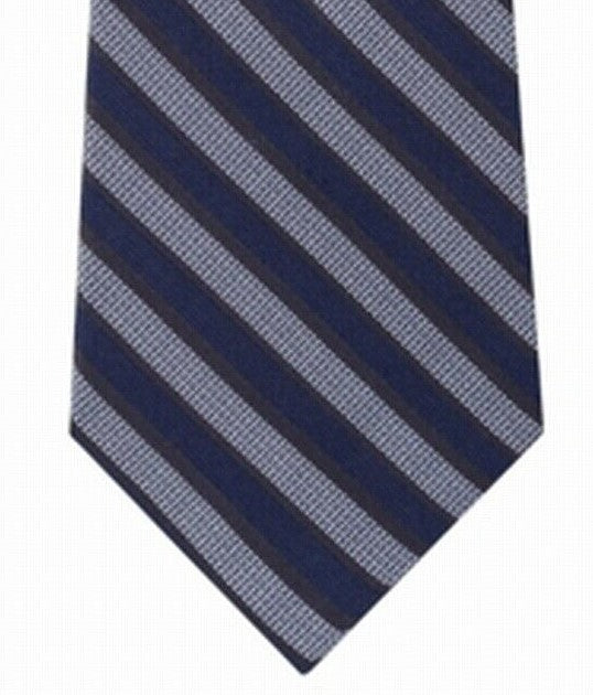 Calvin Klein Men's Classic Stripe Silk Tie Blue Size Regular