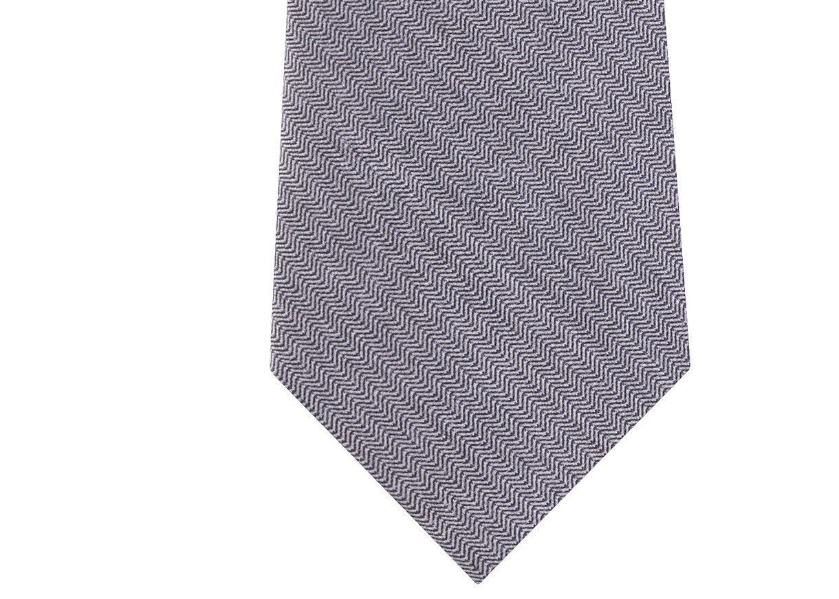 Calvin Klein Men's Slim Herringbone Tie Charcoal Size Regular