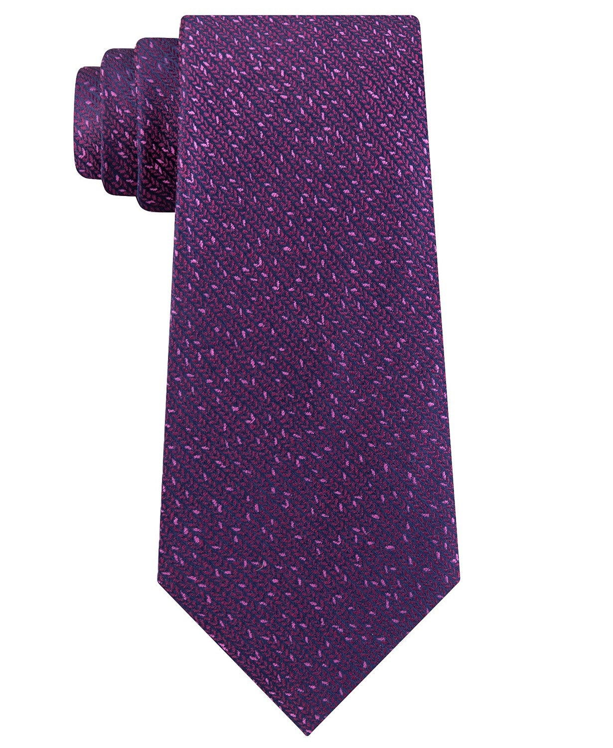 Calvin Klein Men's Slim Knit Silk Tie Pink Size Regular