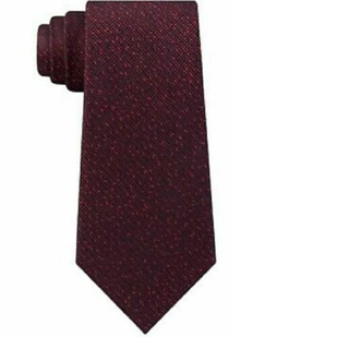 Calvin Klein Men's Slim Knit Silk Tie Red Size Regular