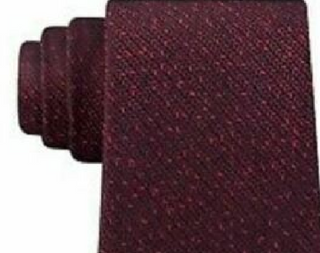Calvin Klein Men's Slim Knit Silk Tie Red Size Regular