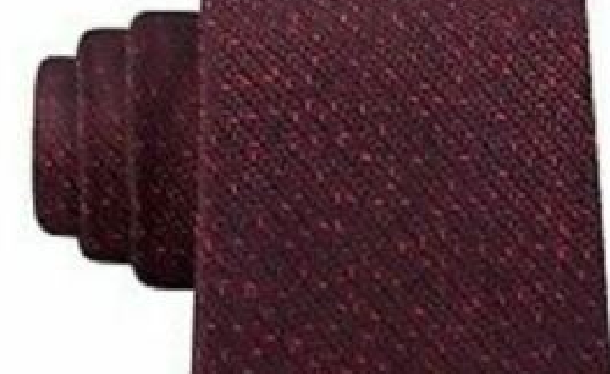Calvin Klein Men's Slim Knit Silk Tie Red Size Regular