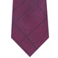 Calvin Klein Men's Slim Knit Plaid Silk Tie Red Size Regular