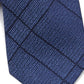 Calvin Klein Men's Stitch Plaid Slim Silk Tie Blue One Size