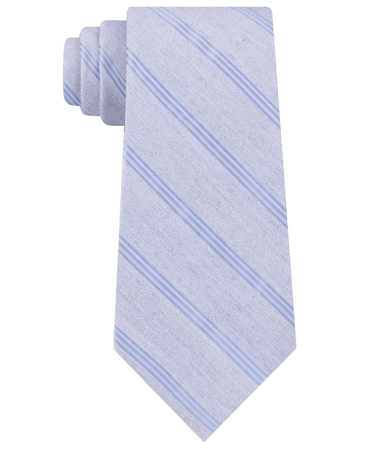 Calvin Klein Men's Stripe Slim Tie Navy Size Regular