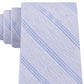 Calvin Klein Men's Stripe Slim Tie Navy Size Regular