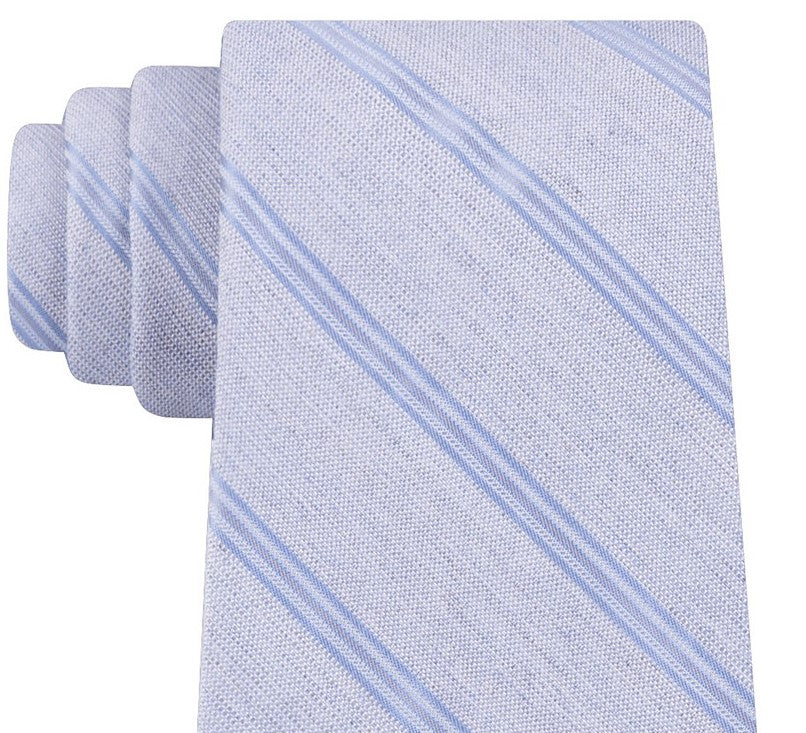 Calvin Klein Men's Stripe Slim Tie Navy Size Regular