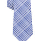 Calvin Klein Men's Contrast Plaid Slim Tie Navy Size Regular