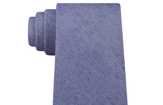 Calvin Klein Men's Denim Solid Slim Tie Navy Size Regular