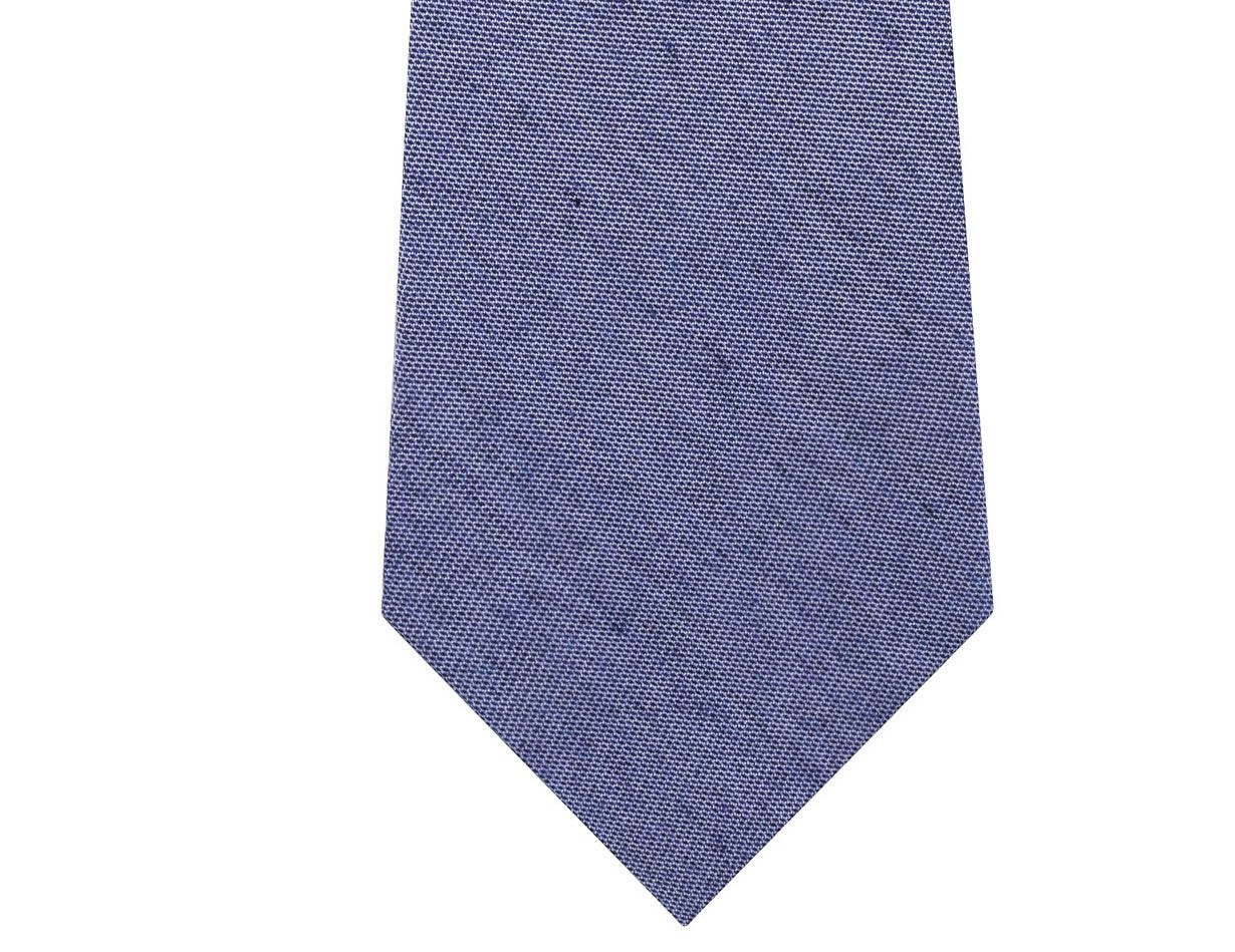 Calvin Klein Men's Denim Solid Slim Tie Navy Size Regular