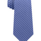 Calvin Klein Men's Slim Stripe Silk Tie Navy Size Regular