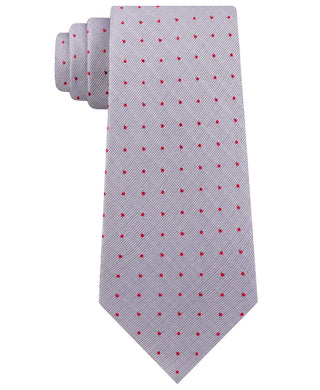 Calvin Klein Men's Holly Pin-Dot Slim Silk Tie Gray Size Regular