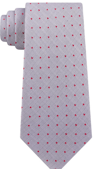Calvin Klein Men's Holly Pin-Dot Slim Silk Tie Gray Size Regular