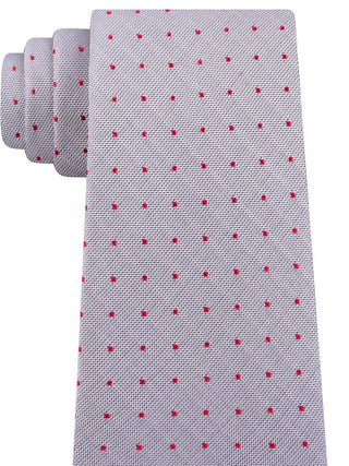 Calvin Klein Men's Holly Pin-Dot Slim Silk Tie Gray Size Regular
